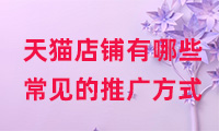 天貓店鋪有哪些常見的推廣方式？