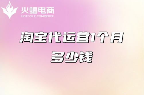 淘寶代運(yùn)營(yíng)1個(gè)月多少錢